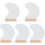 5Pcs Wooden Base Desktop Acrylic Irregular Makeup Mirror 4