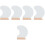 5Pcs Wooden Base Desktop Acrylic Irregular Makeup Mirror 6