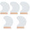 5Pcs Wooden Base Desktop Acrylic Irregular Makeup Mirror 5