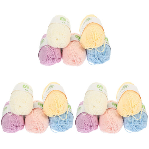 15 Pcs Household Crochet Yarns Multi-Function Knitting Yarn 1