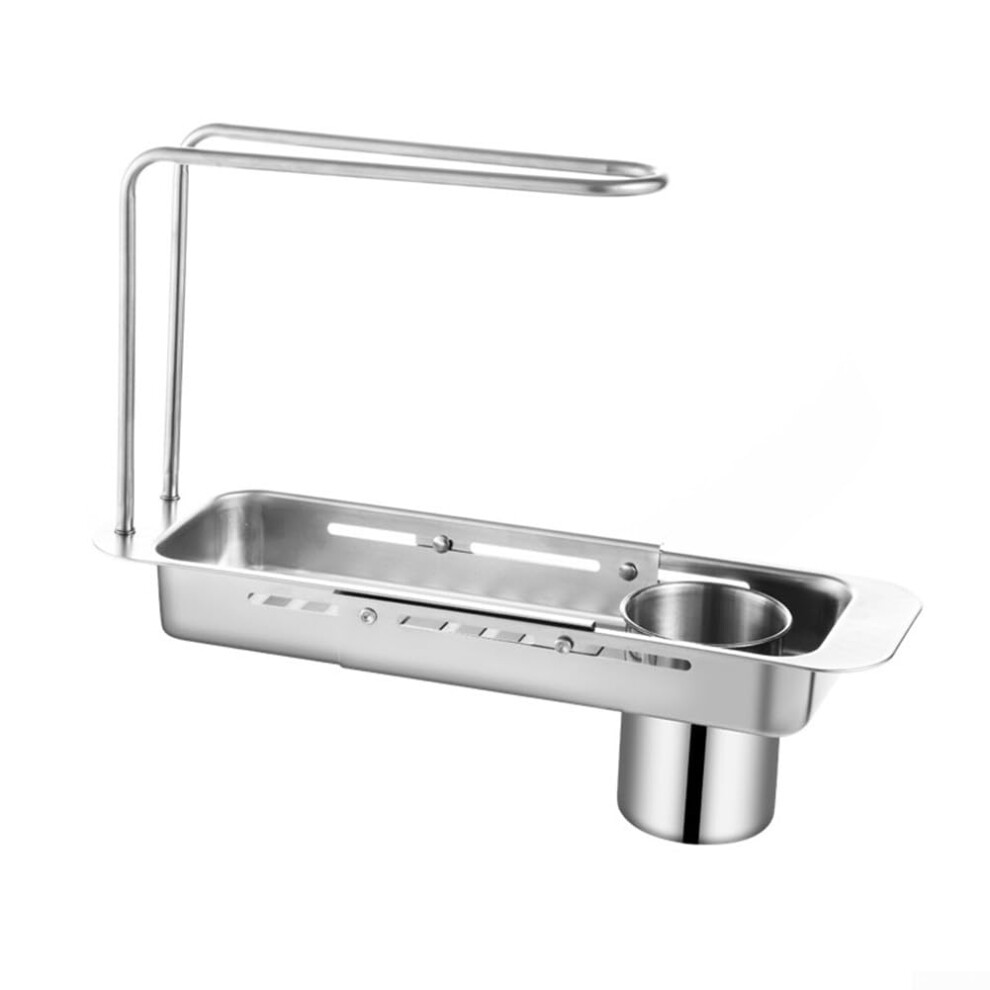 Multifunctional Storage Rack Kitchen Sink Stainless Steel Organizer For Towels And Soap 9084446261073