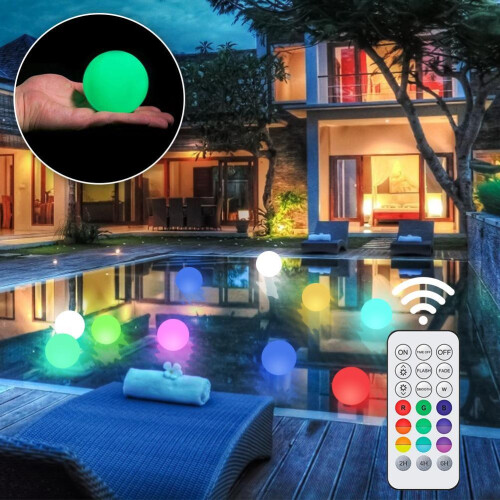 LED Floating Pool Light IP68 Waterproof Color Changing Night Light 2