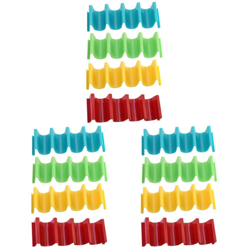 12 Pcs Burrito Stands Taco Display Racks Holders Assorted Colors 1