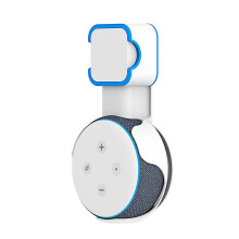 Compatible With Alexa Echo Dot 3rd Holder Wall Mount Stand, Integrated Cable Management, No Screws Required, White A333