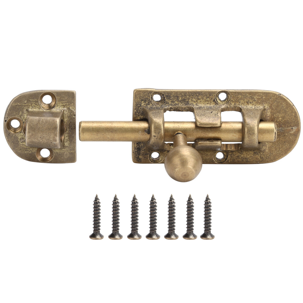 Vintage Brass Door Latch Antique Window Bolt Sliding Lock Hardware 685922944795