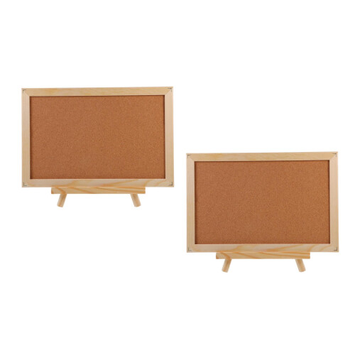 2Pcs Cork Bulletin Board With Frame For Notice Display 2