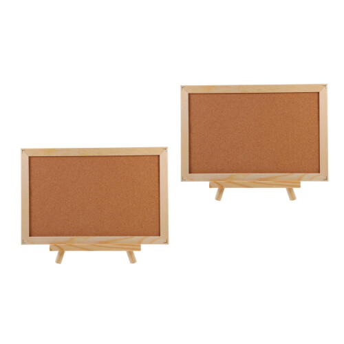 2Pcs Cork Bulletin Board With Frame For Notice Display 1