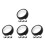 16 Pcs Computer Rear View Mirror For Office Desk Black 10