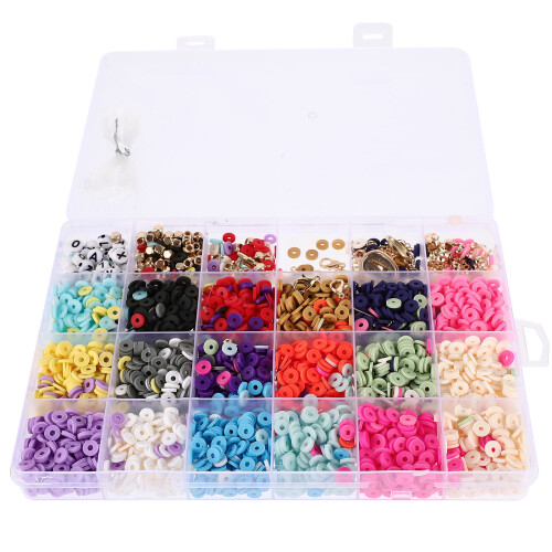 3 Boxes Decorative Bracelet Kit With Delicate Clay Beads For Diy