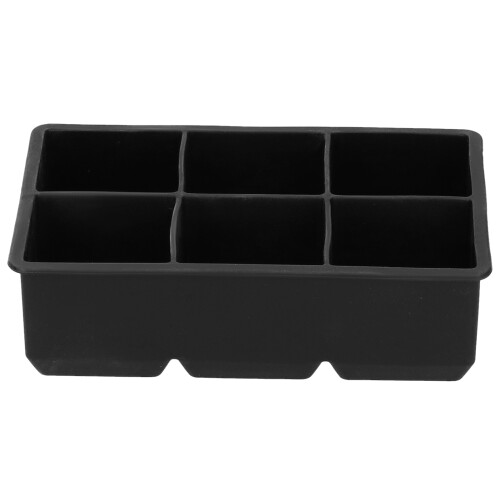 6-Grid Large Square Ice Cube Tray Silicone Mold Party Bar Accessory 2