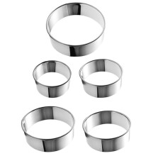 3 Sets Stainless Steel Round Biscuit Cookie Cutters