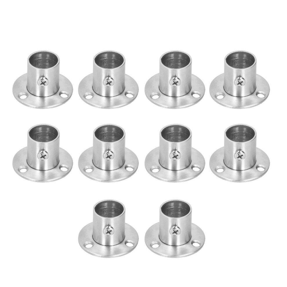 (Î¦19) 10Set Flanged Base Stainless Steel Closet Rod Bracket Î¦19-image-OPC-PKY9XN7-NEW