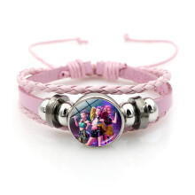 (Pink7)Bracciale Kpop Demon Hunters in lega geometrica con finitura elettrolitica regali