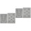 4Pièces Plateau Design Gris Anti-Rouleau Pour Perles 4