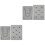 4Pièces Plateau Design Gris Anti-Rouleau Pour Perles 3