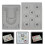 4Pièces Plateau Design Gris Anti-Rouleau Pour Perles 8