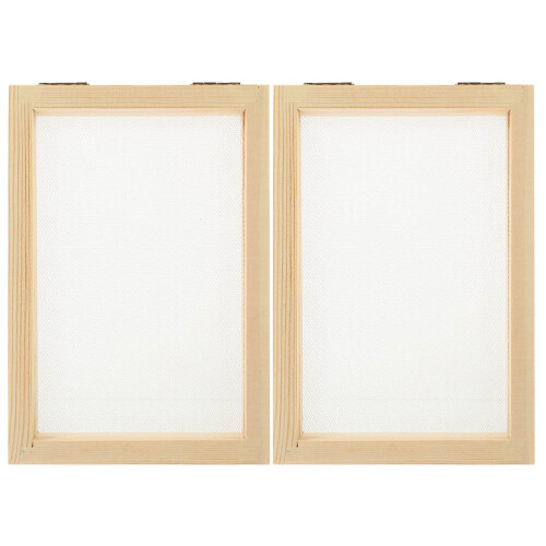 4 Pcs Diy Paper Making Wood Frame 1