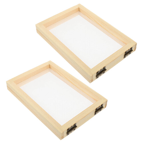 4 Pcs Diy Paper Making Wood Frame 2