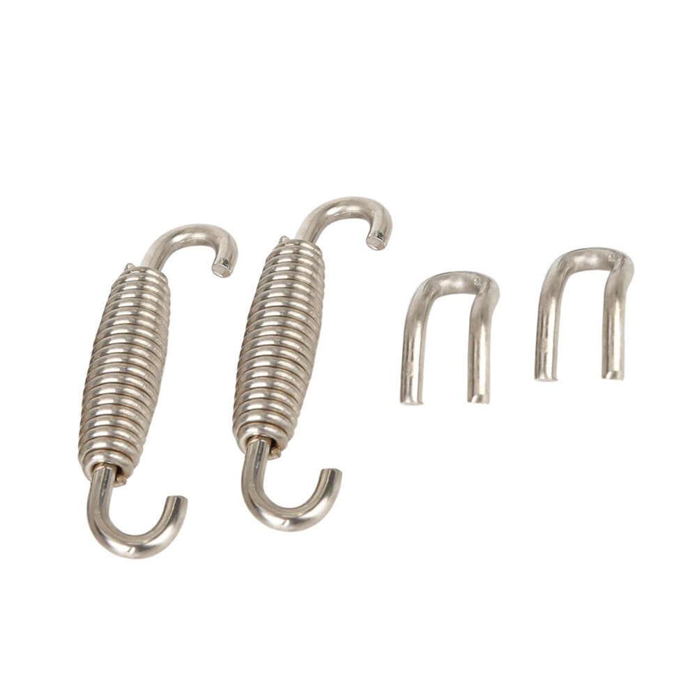 Motorcycle Exhaust Pipe System Muffler Coil Spring 45Mm Set Of 4 Compatible With 45Mm Mufflers 9354506114473
