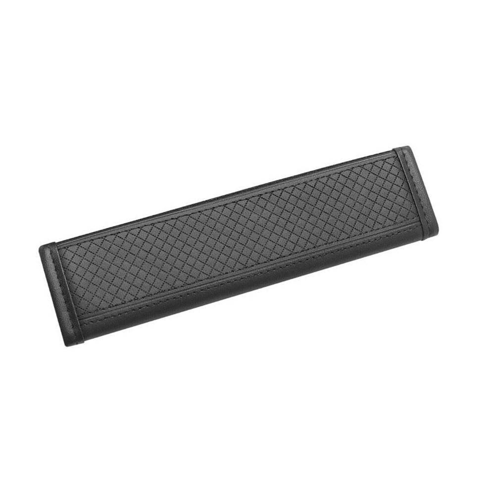 Seatbelt Cushion Pad Leather Soft Breathable For Car Suv Truck Airplanes Universal Fit Shoulder Protection Black 9393856150489