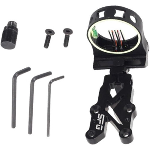 Night Aiming Enabled 5 Pin Compound Bow Sight Self Contained Level Bubble Low Light Ready 1