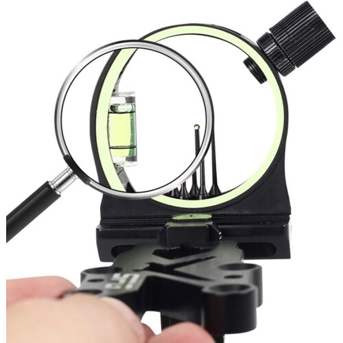 Night Aiming Enabled 5 Pin Compound Bow Sight Self Contained Level Bubble Low Light Ready 2