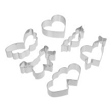 24 Pcs Stainless Steel Heart Cookie Cutters Set For Valentine Baking