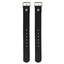 2Pairs Sturdy Black Leather Bike Basket Straps with Adjustable Holes
