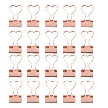 40 Pcs Metal Heart Shaped Binder Clips For File And Book Organization