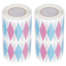 (Diamond Pattern) 2Pcs Mousse Edge Wrapping Tape Cake Collar 0.08x10m Diamond Pattern
