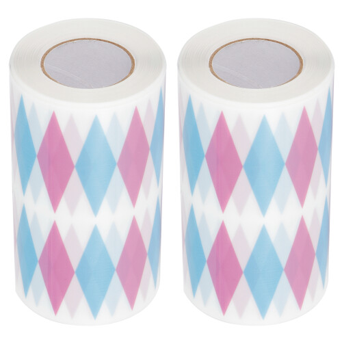 (Diamond Pattern) 2Pcs Mousse Edge Wrapping Tape Cake Collar 0.08x10m Diamond Pattern