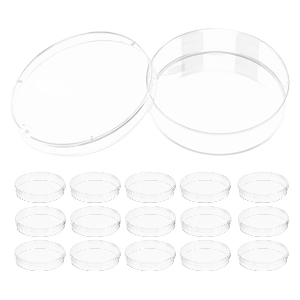 80 Pcs Clear Plastic Petri Dishes With Lids For Cell-image-OPC-PKYB2ZD-NEW