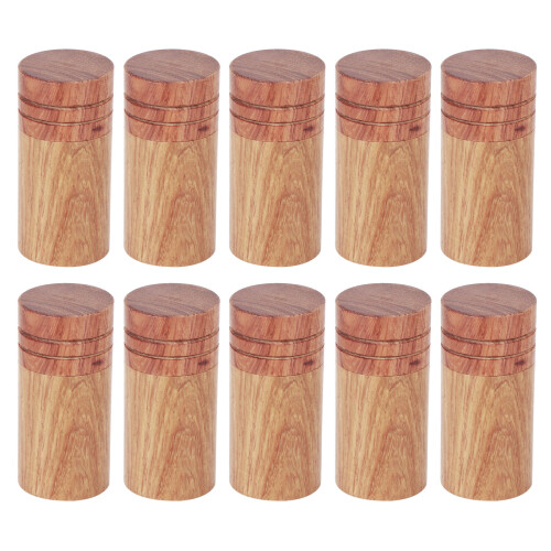 (2.5cm Outer Diameter) 10Pcs Wooden Essential Oil Bottle Storage Case 2.9cm Diameter