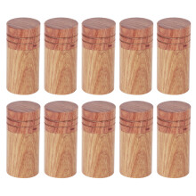 (2.9cm Outer Diameter) 10Pcs Wooden Essential Oil Bottle Storage Case 2.9cm Diameter