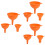 9 Pcs General Purpose Silicone Funnels For Transferring Liquids 6
