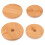 Mlins 3 Sets 4pcs Practical Bamboo Jar Covers Jar Lids (Log Color) 1