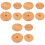 Mlins 3 Sets 4pcs Practical Bamboo Jar Covers Jar Lids (Log Color) 3