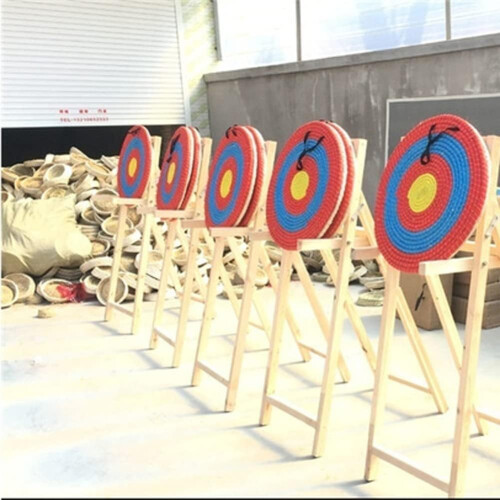 Archery Target Traditional Solid Straw Hand Made 50cm Single Layer Outdoor Practice Target for Arrows 1