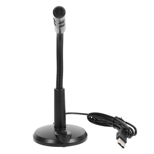 2Pcs Black USB Desktop Microphone with Stable Base for Live Streaming 2