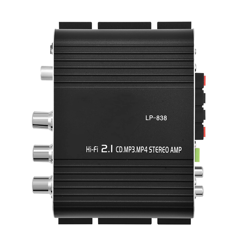 Power Amplifier Mini Hifi 2.1 Digital Stereo Bass Amplifier, Rca & 3.5Mm Input, For Mobile Phones/Dvd Players Black 9354506114848