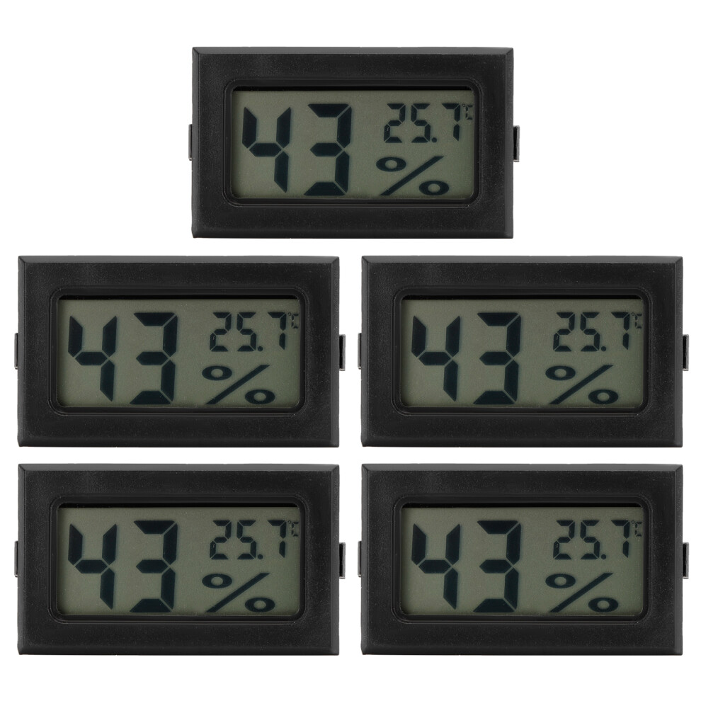 5Pcs LCD Thermometer Hygrometer Indoor Temperature Humidity Meter