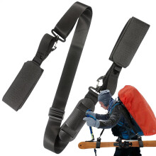 Snowboard Carrier Straps Adjustable Leather Ski Straps Black For Snowboard And Skis Outdoor Sports Fixed Strap