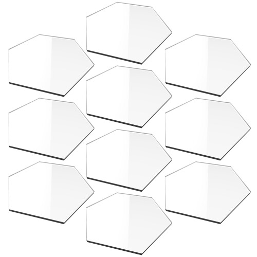 40 Pcs Transparent Hexagon Acrylic Table Sign Blank 2