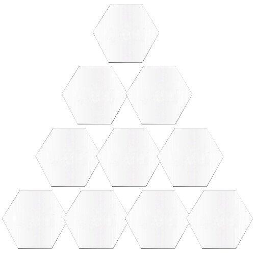 40 Pcs Transparent Hexagon Acrylic Table Sign Blank 1