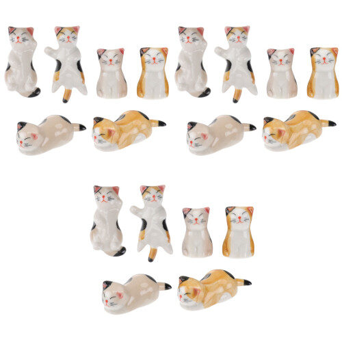 18 Pcs Ceramic Chopsticks Rest Spoon Stand Fork Holder - Random Style 2