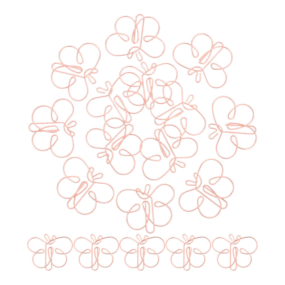 120 Pcs Butterfly Shaped Paper Clips Nonslip Metal Bookmarks For Files-image-OPC-PKYB6SG-NEW