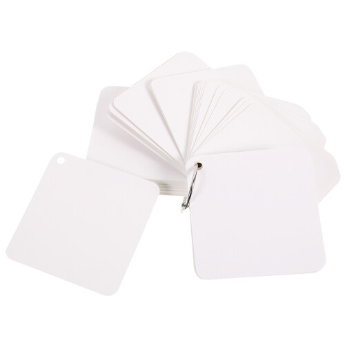 3Ensembles Cartes Index Blanches Pré-Perforées Pour Avec Anneaux