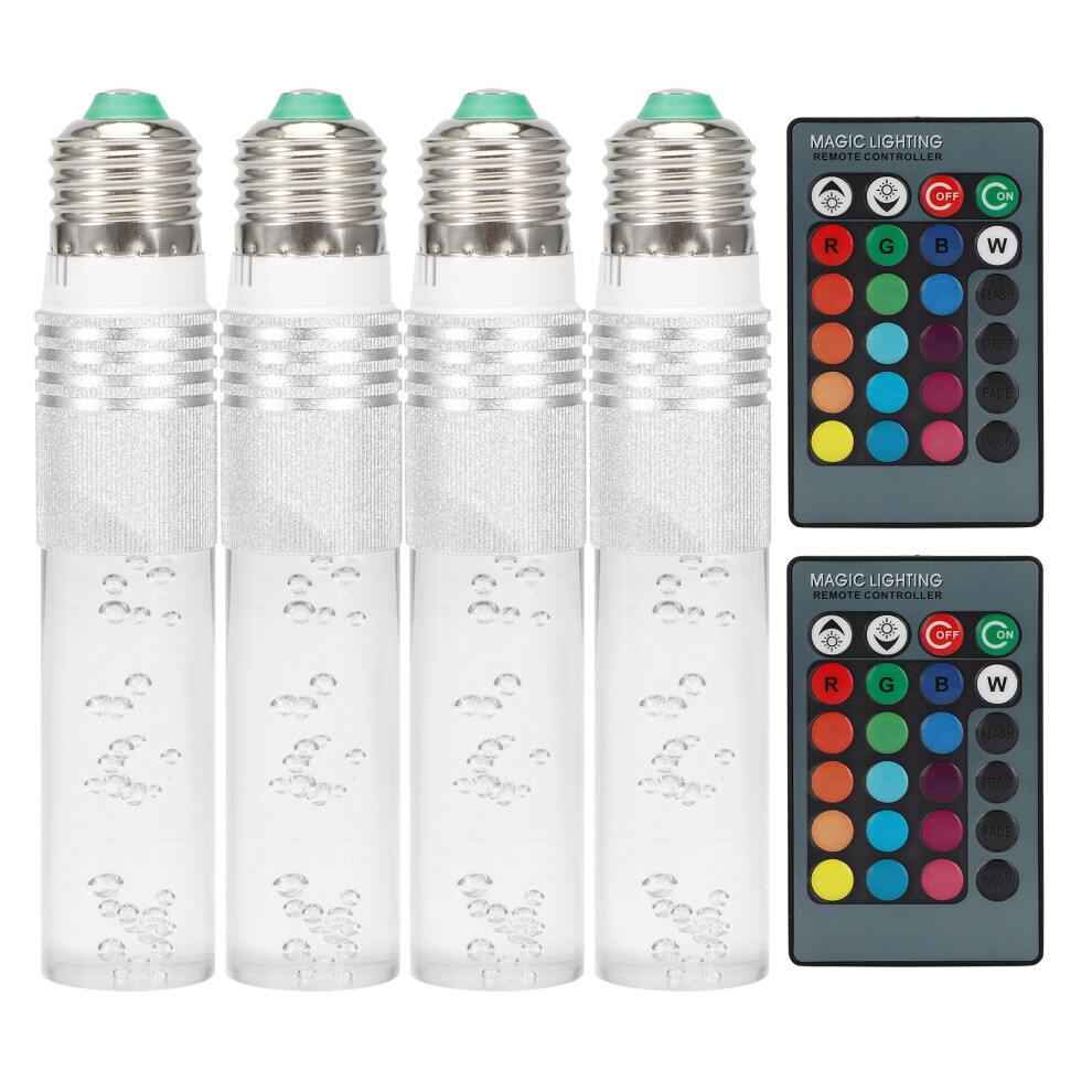 (Purple) 3W RGB LED Light Bulb Remote Control Bedroom AC85-265V Silver-image-OPC-PKYB7CF-NEW