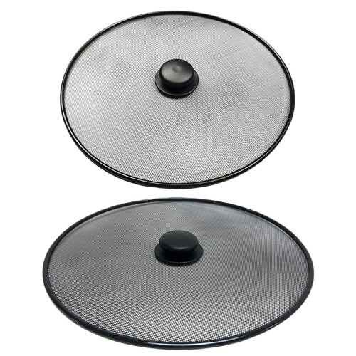 2Pcs Stainless Steel Splatter Screen For Frying Pan 2