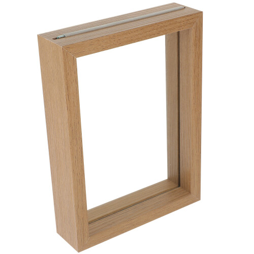 2Pcs Glass Display Frame With Wooden Frame Double Sided 2